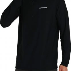 Berghaus 24/7 Base Haut manches longues à fermeture éclair torse Homme, bleu -Elen Sport Boutique berghaus 24 7 base half zip ls top men black black 5 2