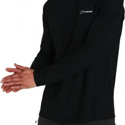 Berghaus 24/7 Base Haut manches longues à fermeture éclair torse Homme, noir -Elen Sport Boutique berghaus 24 7 base half zip ls top men black black 6