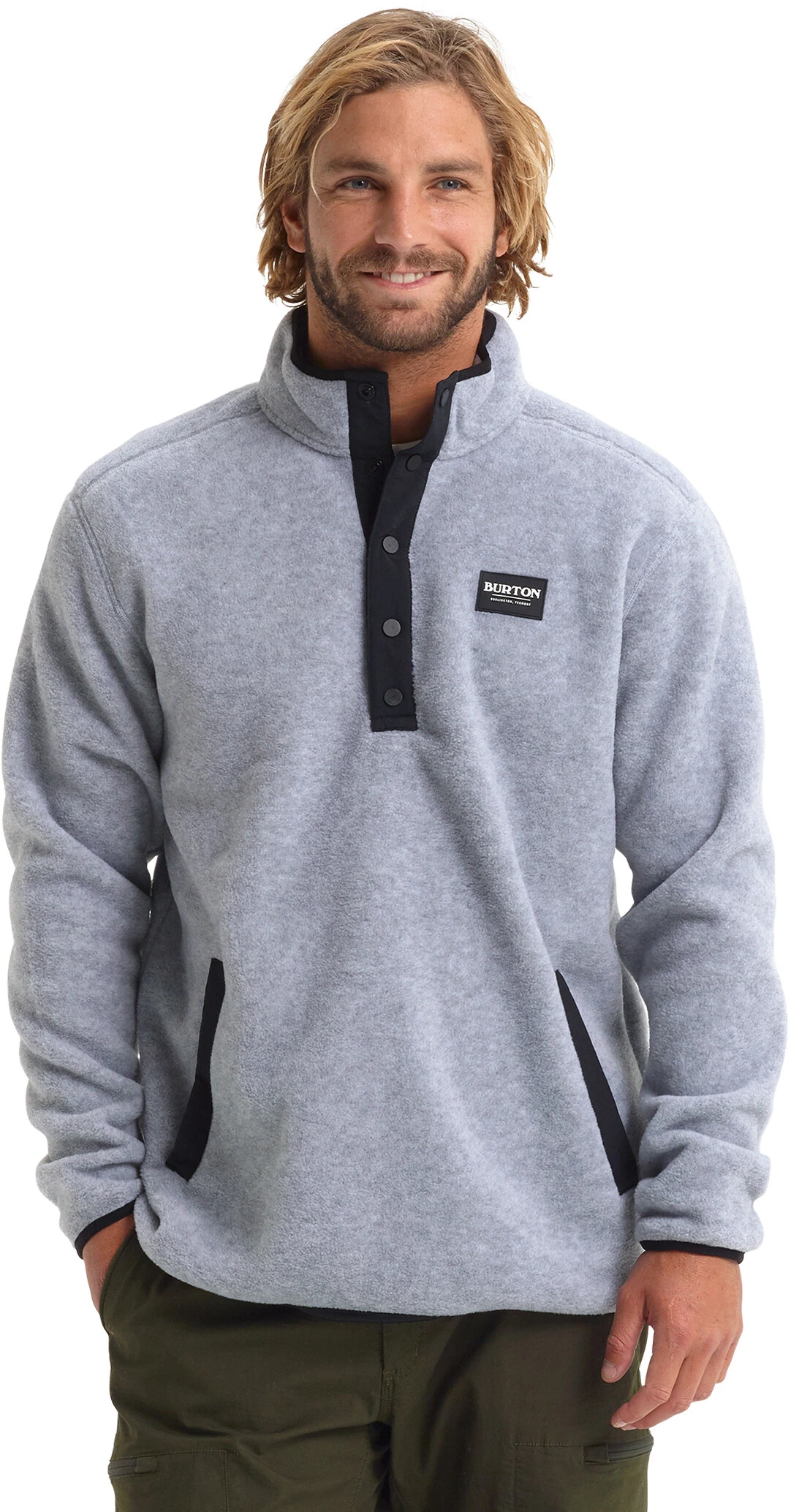 Burton Hearth Pull En Polaire Homme, blanc 2 Burton Hearth Pull En Polaire Homme, blanc – Image 2