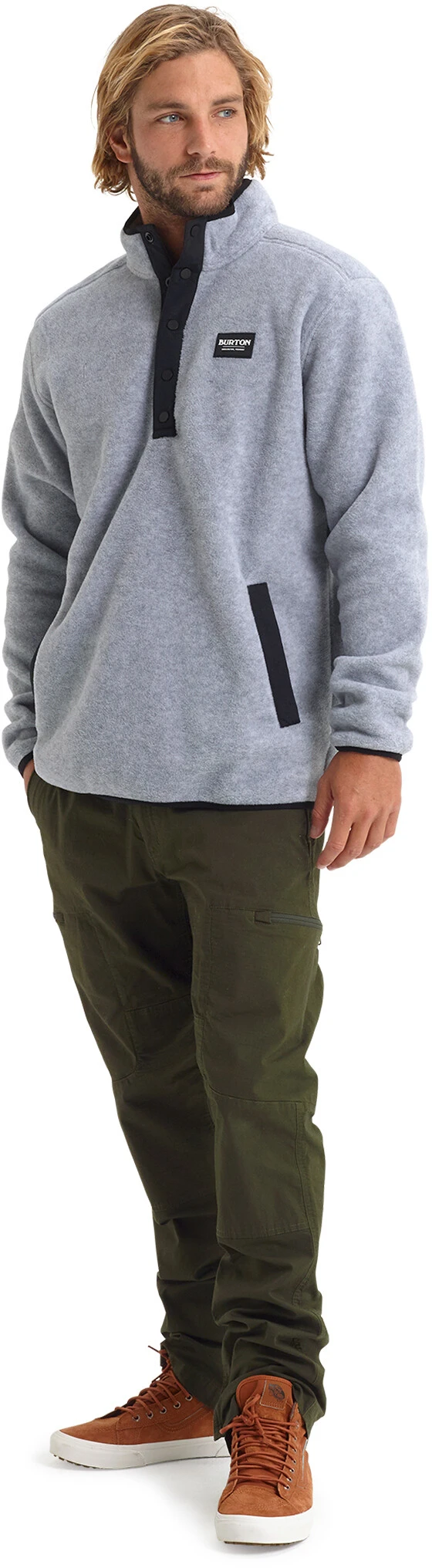 Burton Hearth Pull En Polaire Homme, blanc 3 Burton Hearth Pull En Polaire Homme, blanc – Image 3