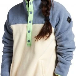 Burton Hearth Pull en polaire Femme, gris -Elen Sport Boutique burton hearth fleece pullover women folkstone gray creme brulee 3 1