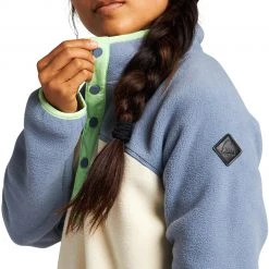Burton Hearth Pull en polaire Femme, gris -Elen Sport Boutique burton hearth fleece pullover women folkstone gray creme brulee 5 1