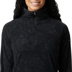 Columbia Glacial IV Print Pull Polaire Zip Torse 1/2 Femme, blanc -Elen Sport Boutique columbia glacial iv print 1 2 zip pullover women black dotty floral 4