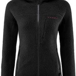 Föhn Polartec Big Pile Hooded Fleece Pullover Women, noir