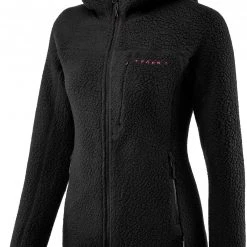 Föhn Polartec Big Pile Hooded Fleece Pullover Women, noir -Elen Sport Boutique foehn polartec big pile hooded fleece pullover women black 3