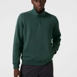 Helly Hansen Lillo Snap Pull Homme, Bleu pétrole -Elen Sport Boutique helly hansen lillo snap pullover men darkest spruce 3