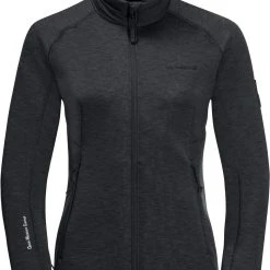Jack Wolfskin Athletic Collar Couche intermédiaire Femme, gris