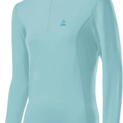 Löffler Basic Transtex Sweat-shirt Zip avec col montant Femme, noir