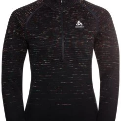 Odlo Blackcomb Couche intermédiaire avec Fermeture éclair 1/2 Femme, noir