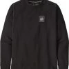 Patagonia Alpine Icon Regenerative Organic Pilot Sweat-shirt ras du cou en coton Homme, noir