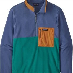 Patagonia Microdini Pull à fermeture éclair torse Homme, vert/violet