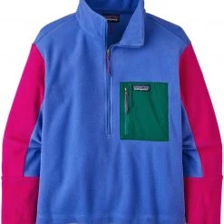 Patagonia Microdini Pull à fermeture éclair torse Femme, bleu