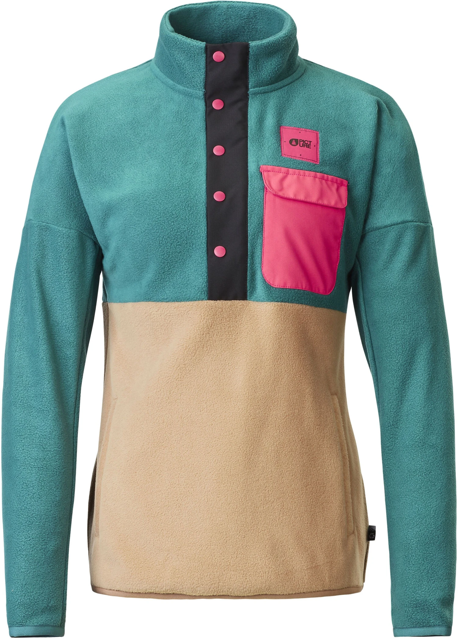 Picture Arcca 1/4 Zip Fleece Women, turquoise/beige 1 Picture Arcca 1/4 Zip Fleece Women, turquoise/beige