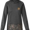 Picture Blossom Grid Fleece Women, gris