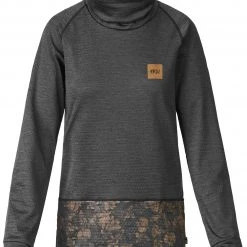 Picture Blossom Grid Fleece Women, gris