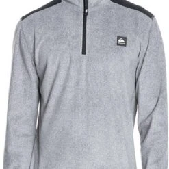 Quiksilver Aker Pull polaire fermeture éclair torse Homme, gris