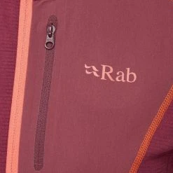 Rab Syncrino Haut léger fermeture éclair torse Femme, rouge -Elen Sport Boutique rab syncrino light pull on women deep heather 3