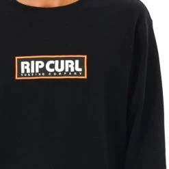 Rip Curl Surf Revival Sweat Col Ras-Du-Cou Homme, noir -Elen Sport Boutique rip curl surf revival crew sweater men black 5