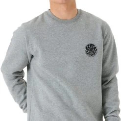 Rip Curl Wetsuit Icon Sweat Col Ras-Du-Cou Homme, bleu -Elen Sport Boutique rip curl wetsuit icon crew sweater men grey marle 5 1