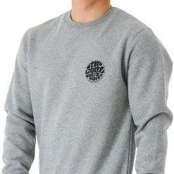 Rip Curl Wetsuit Icon Sweat Col Ras-Du-Cou Homme, bleu -Elen Sport Boutique rip curl wetsuit icon crew sweater men grey marle 6 1