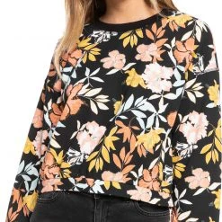 Roxy Off To The Beach Pull molletonné à col ras du cou Femme, bleu/orange