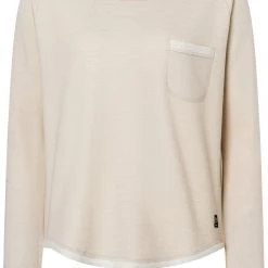 Super.natural Pull col ras du cou en tricot Femme, beige