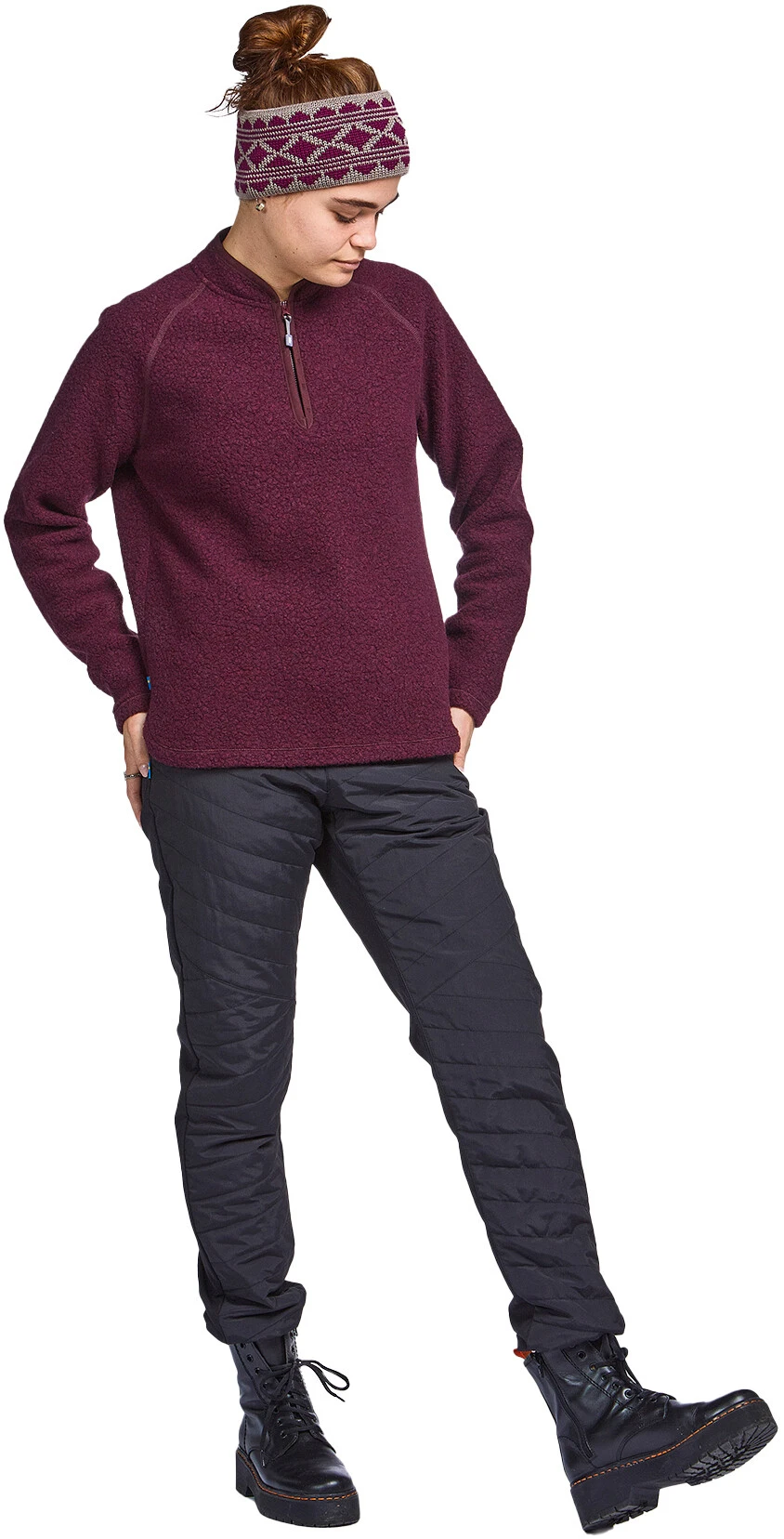 Varg Dragö Pull en laine Femme, rouge 4 Varg Dragö Pull en laine Femme, rouge – Image 4